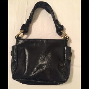 COACH Resort Black Patent Leather Top Handle Purse